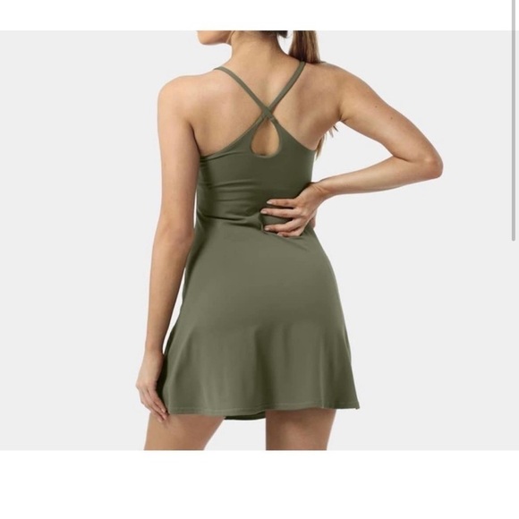 Halara Everyday Cloudful Fabric Backless 2-in-1 Flare Workout Dress-Wannabe - Picture 2 of 16